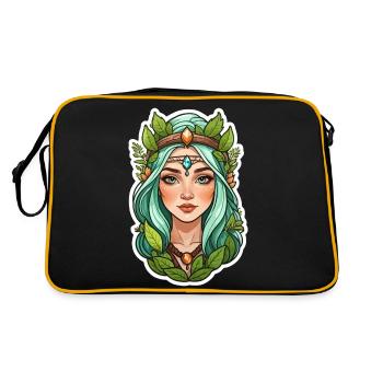 Druid Druid Fantasy Illustration - Retro Bag - black/gold - Back