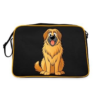 Gentle Leonberg : Impression d’Art numérique - Sac Retro - noir/or - Dos