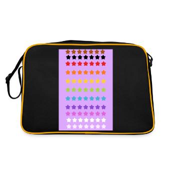 Pride Rainbow Stars - Retro Bag - black/gold - Back