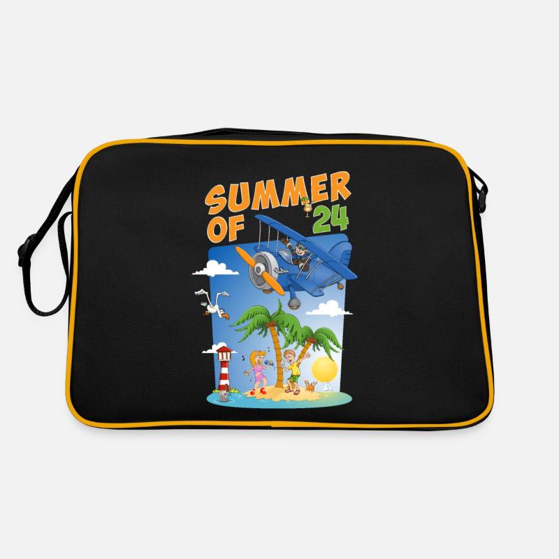 Illustration d’été gaie et colorée Sac Retro