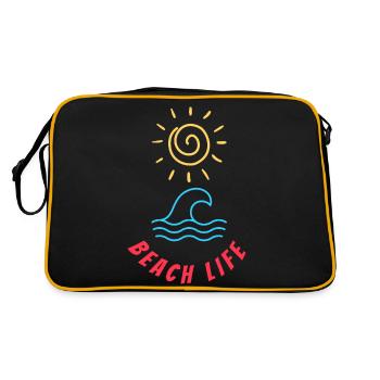 La vie à la plage - Sac Retro - noir/or - Dos