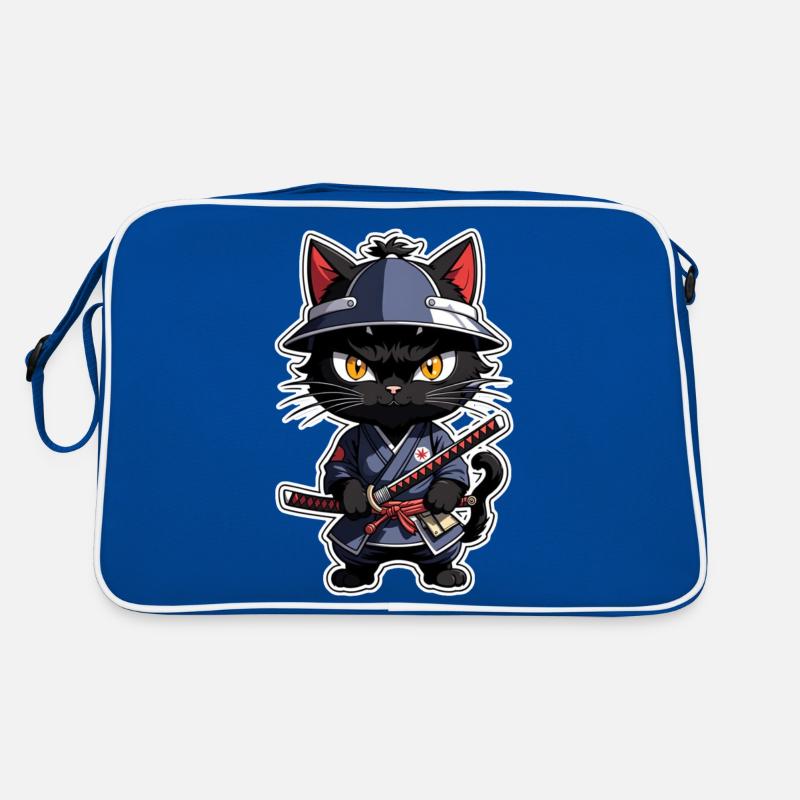 chat ninja - chaton samourai Sac Retro