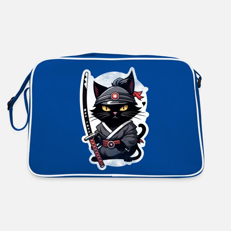 Ninja Cat - Samurai Kitten Retro Bag