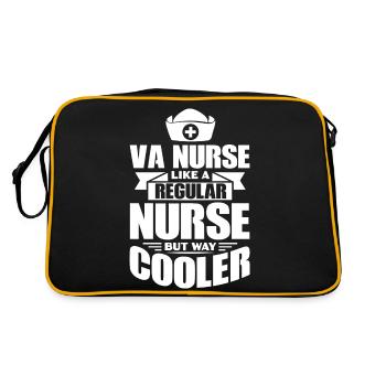 VA Nurse like a regular Nurse but way cooler - Retro Tasche - Schwarz/Gold - Hinten