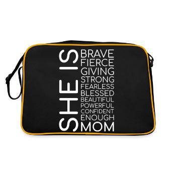 ELLE est maman couleur blanche verticale - Sac Retro - noir/or - Dos