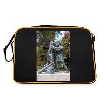 Statue du Match de lutte mythologique - Sac Retro - noir/or - Dos
