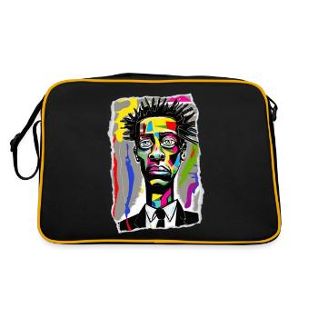 Portrait urbain éclatant - Sac Retro - noir/or - Dos