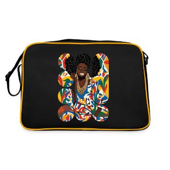 Beauté Afro Colorée - Sac Retro - noir/or - Dos