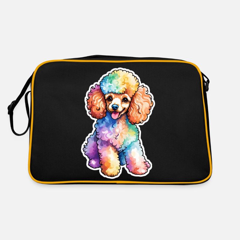 Poodle Watercolors Retro Bag