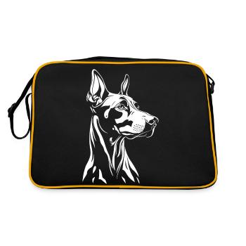 Doberman - Fan de chiens - Sac Retro - noir/or - Dos