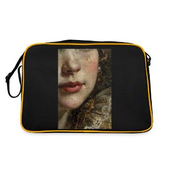 Rote Lippen haben oder keine roten Lippen haben - Retro Tasche - Schwarz/Gold - Hinten