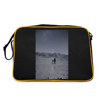 Astronautes explorant la lune Lunaire - Sac Retro - noir/or - Dos