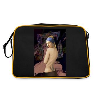 "The girl with the pearl earring" after Vermeer - Sac Retro - noir/or - Dos