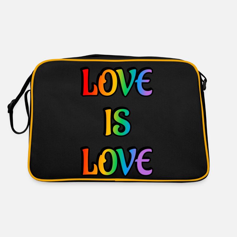 Rainbow Love is Love Retro Bag