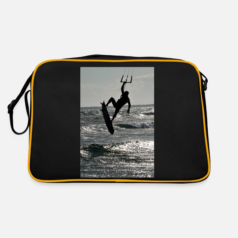 J’adore le kitesurf - Sac Retro - noir/or