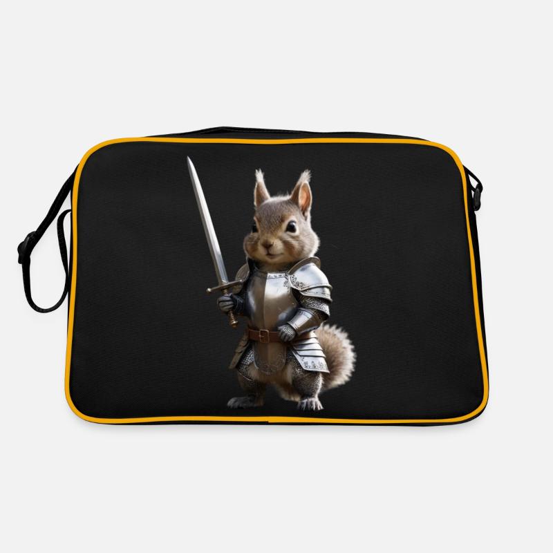 écureuil chevalier épée 1 Sac Retro