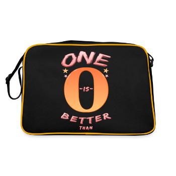 One is better than 0, développement personnel - Sac Retro - noir/or - Dos