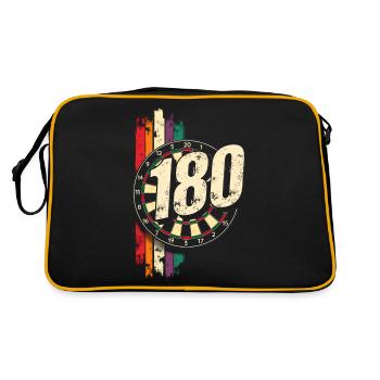 Darts 180 Dartboard Triple Dart Dartpfeil - Retro Tasche - Schwarz/Gold - Hinten