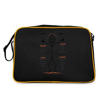 Das ist Clara Innovations-Wunder - Retro Tasche - Schwarz/Gold - Hinten