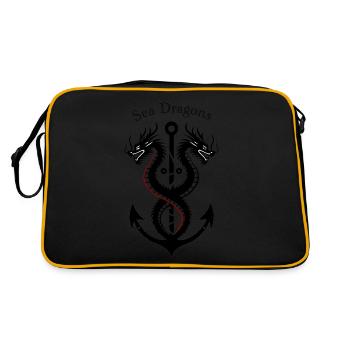 Ancre Nautique et Dragons -Sea dragons - Sac Retro - noir/or - Dos