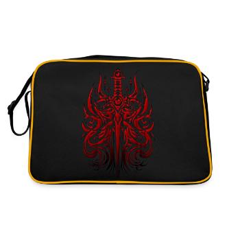 Sword Medieval Knight Warrior Ancient History Art - Retro Bag - black/gold - Back