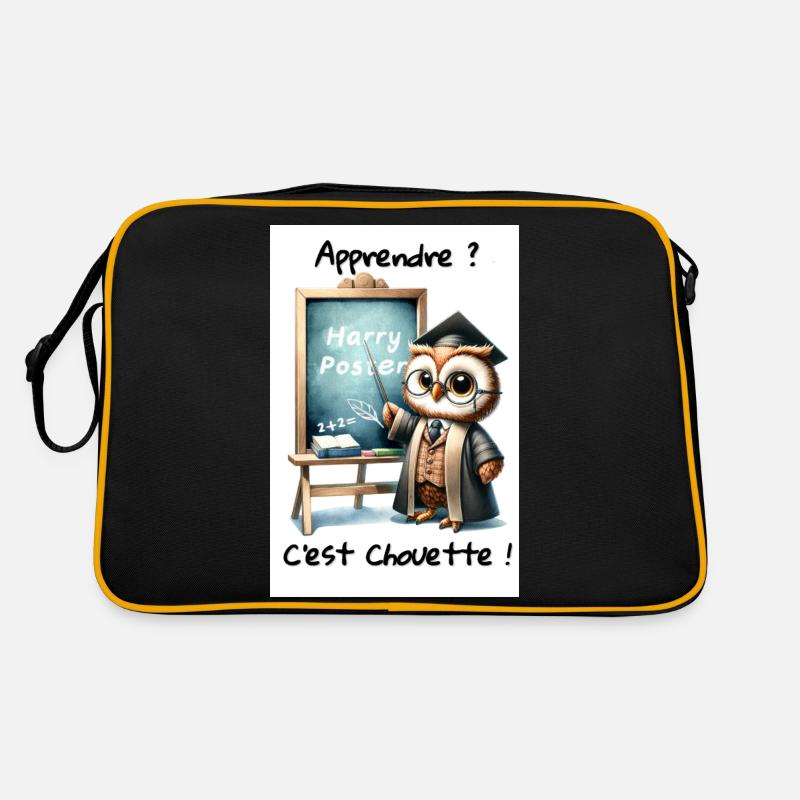 Hibou Professeur - Apprendre, c'est chouette ! Sac Retro
