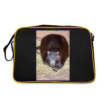Cuban hutia also hutia-conga also Desmarest's huti - Retro Bag - black/gold - Back
