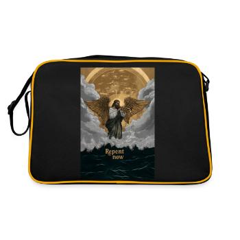 Repent now Christian Angel of the Apocalypse - Retro Bag - black/gold - Back