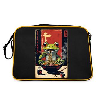 Grenouill Ramen - Retro Tasche - Schwarz/Gold - Hinten