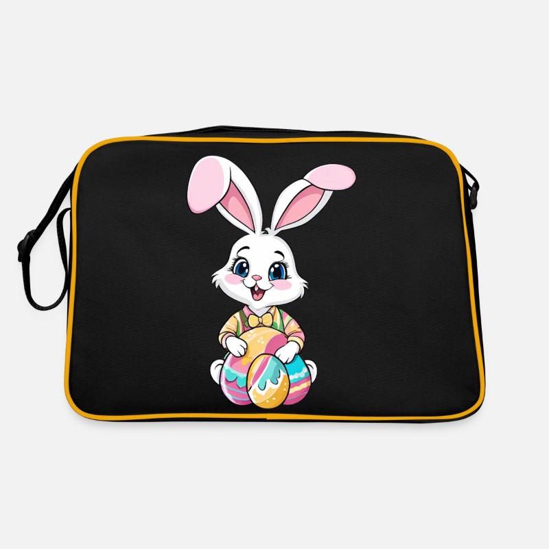 Easter bunny with Easter eggs Retro Bag