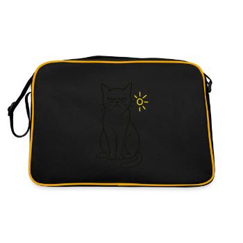 Grumpy - Retro Tasche - Schwarz/Gold - Hinten