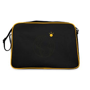 Erde - Retro Tasche - Schwarz/Gold - Hinten