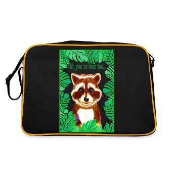 Oh, vous êtes ici aussi : Raccoon Haven - Sac Retro - noir/or - Dos