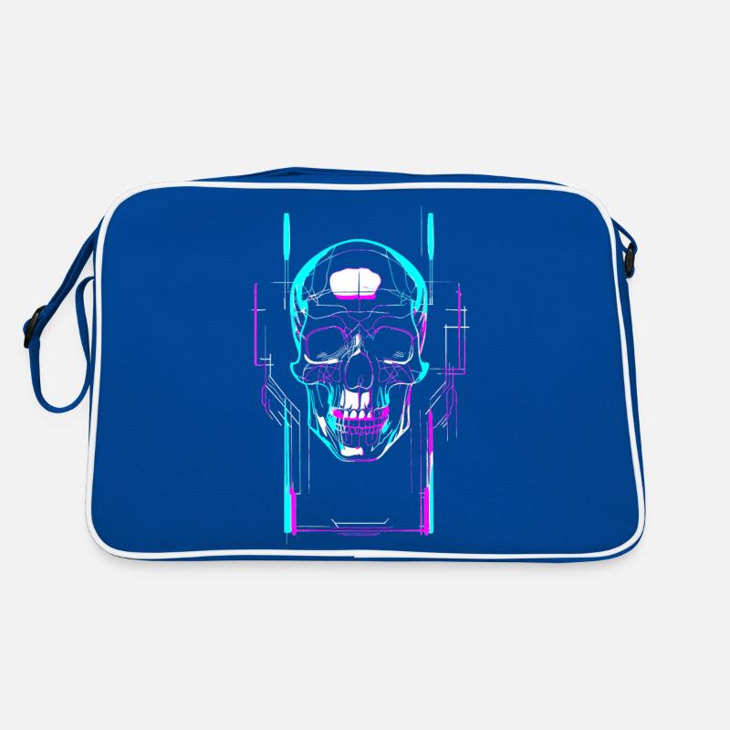 Futuristic skull Retro Bag