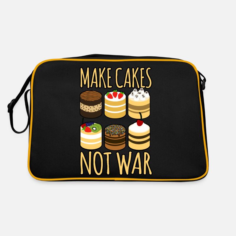 Make Cakes Not War Retro Tasche
