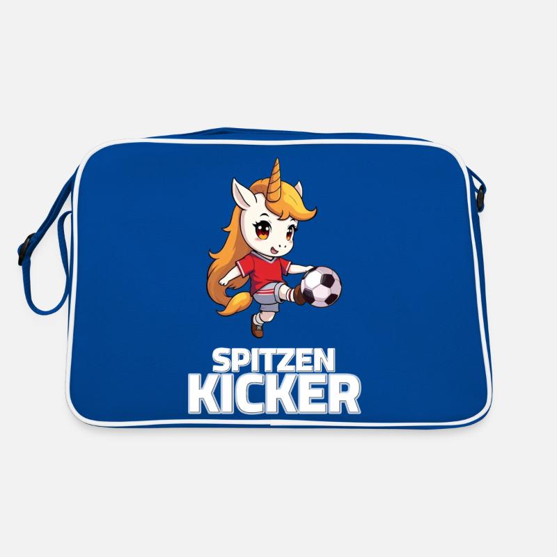 Fußball Einhorn Spruch - Spitzen Kicker Retro Tasche