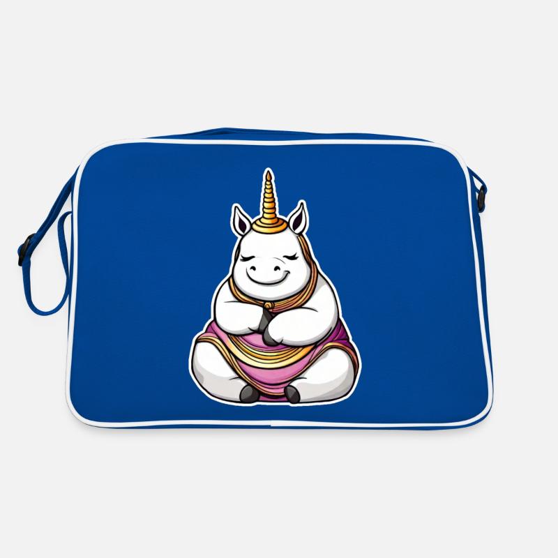 Gros bébé licorne en position de Bouddha Sac Retro