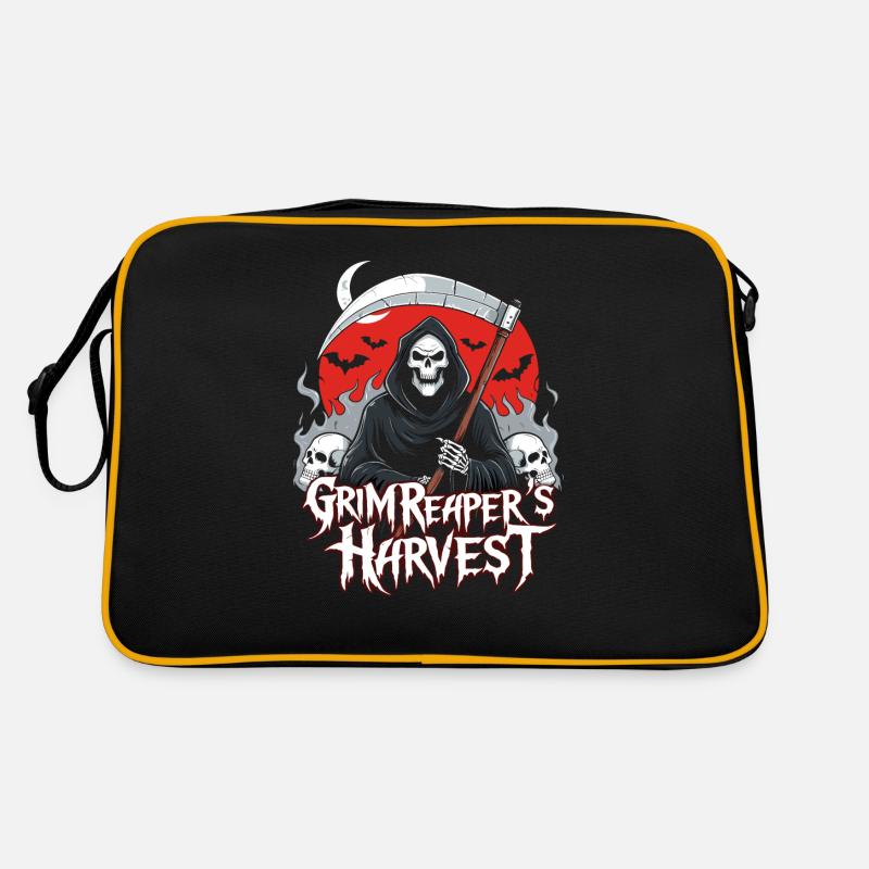 Ernte des Sensenmanns Retro Tasche