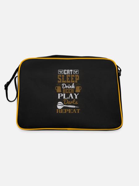 Dart Evolution Darts - Retro Tasche - Schwarz/Gold - Hinten