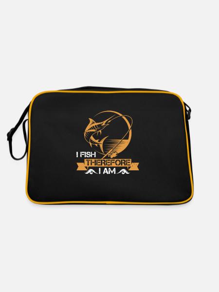 Angler I fish that's why I'm - Retro Bag - black/gold - Back