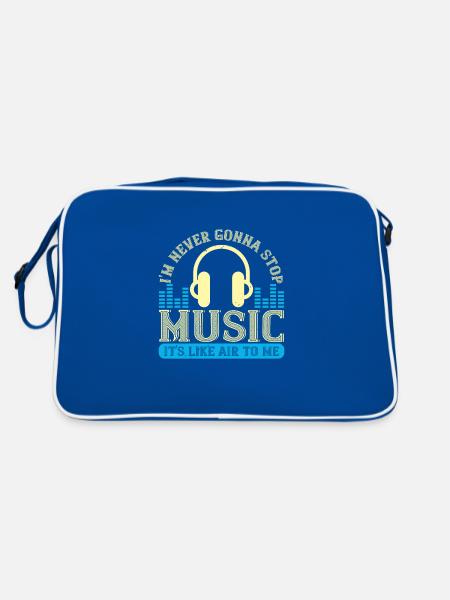 Musique Si je joue de la musique, c’est - Sac Retro - bleu/blanc - Dos