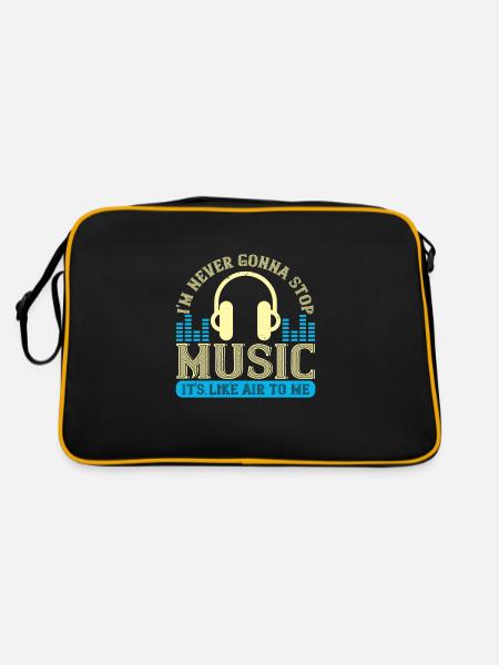 Music If I play music at all, it's - Retro Bag - black/gold - Back