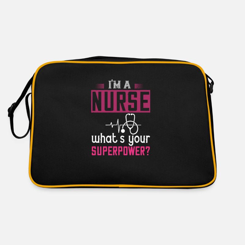 Infirmière Je suis infirmière et - Sac Retro - noir/or