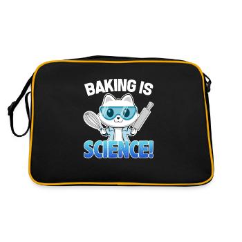 Baking is Science Cat - Retro Bag - black/gold - Back