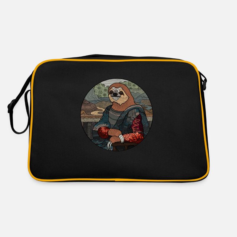 Sloth Mona Lisa funny gift for sloth fans Retro Bag