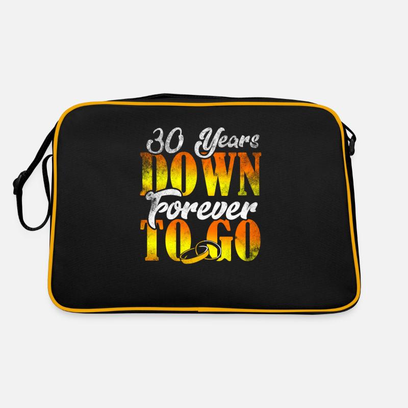 30. Hochzeitstag Retro Tasche