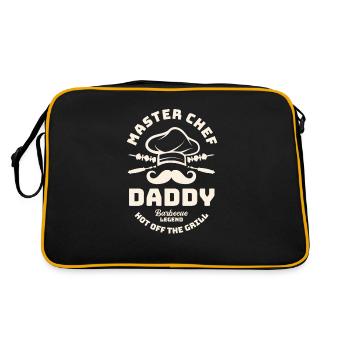 Fête des pères - Papa Chef Chef Daddy Barbecue Lege - Sac Retro - noir/or - Dos
