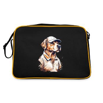 Golfeur Chien Esthétique Golfeur Streetwear - Sac Retro - noir/or - Dos