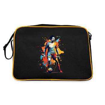 Football Aesthetic Streetwear Iconic Design - Retro Bag - black/gold - Back