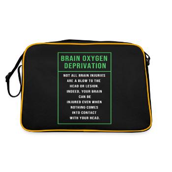 Stroke Brain Injury - Retro Bag - black/gold - Back
